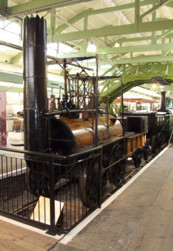 Locomotion Number 1.  Made for the Stockton and Darlington Railway in 1825 and the first locomotive to run on a public railway.  Photo: Tim Ruffle.